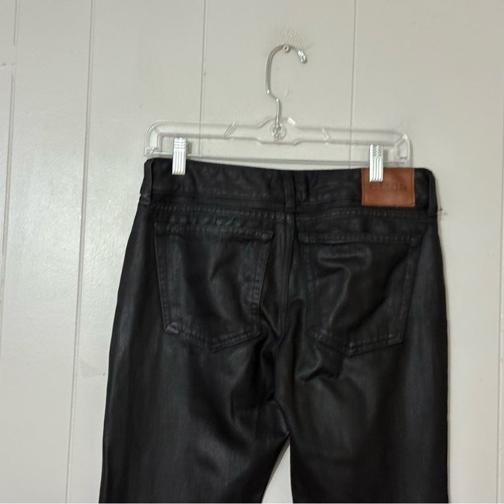 Etica Camille Low Rise Bootcut Jeans Black Drenched Coated Size 27 Sustainable - Picture 6 of 12